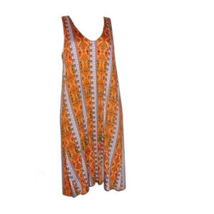 Pink Rose Small Peach Core Vertical Midi Dress NWT